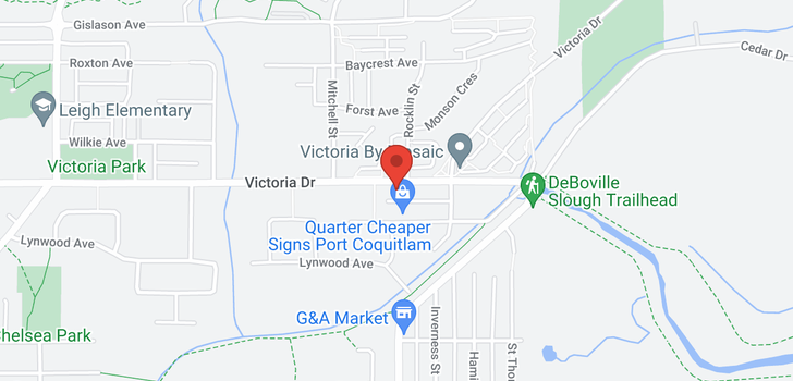 map of 870 VICTORIA DRIVE